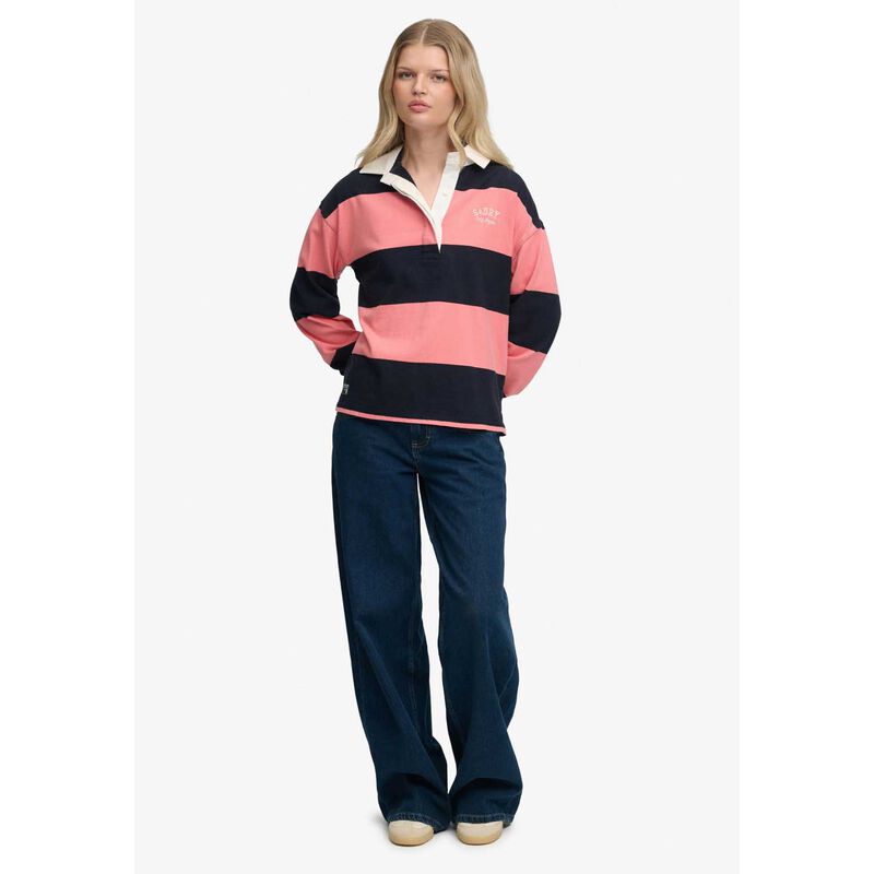 Superdry Heritage Stripe Rugby Top image number 3